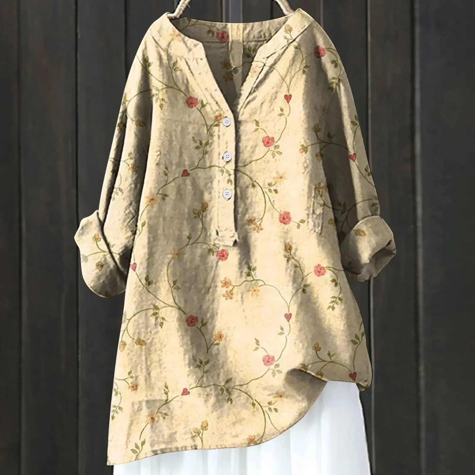 Breathable women's button-up shirt – classic cut, high-quality cotton, for versatile occasions - Image 5