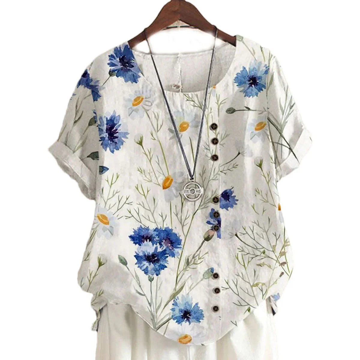 Breathable women's casual blouse – relaxed fit, soft material, for everyday wear - Image 2