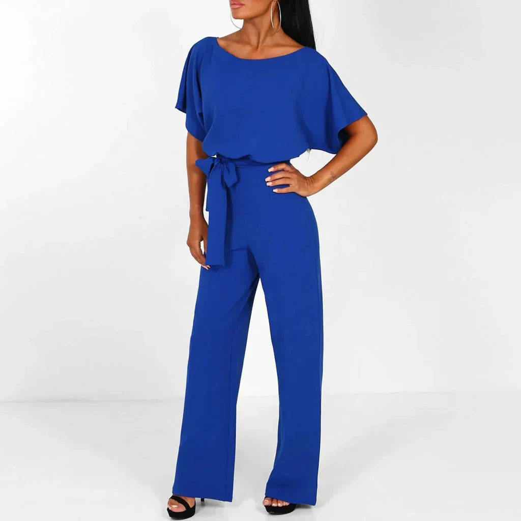 Breathable women's jumpsuit – flowing top, wide legs, for weddings and formal events - Image 3
