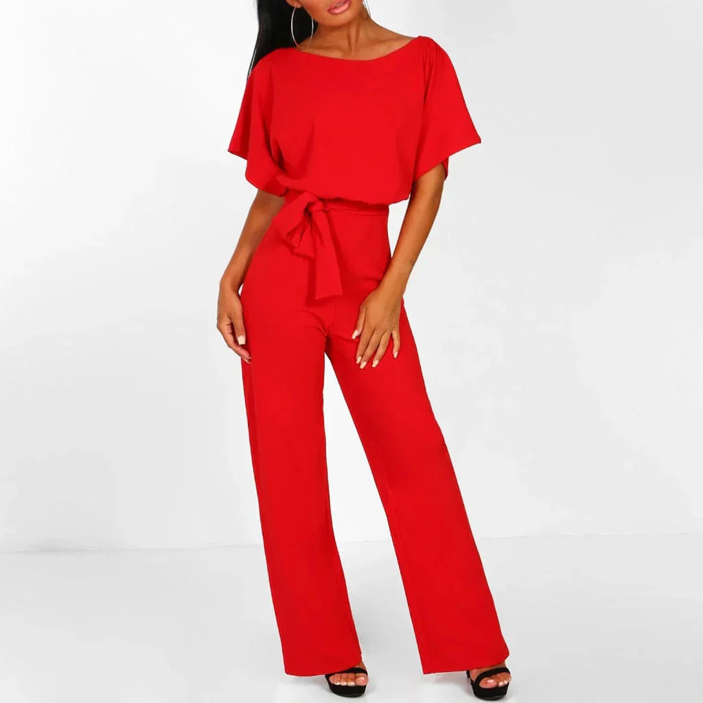 Breathable women's jumpsuit – flowing top, wide legs, for weddings and formal events - Image 6
