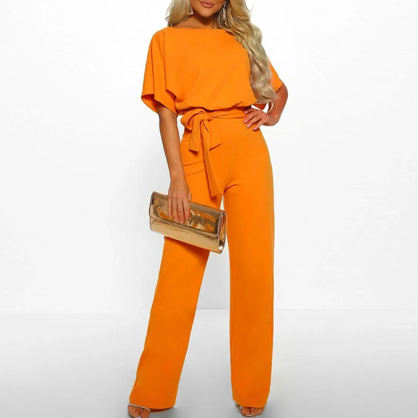 Breathable women's jumpsuit – flowing top, wide legs, for weddings and formal events - Image 7