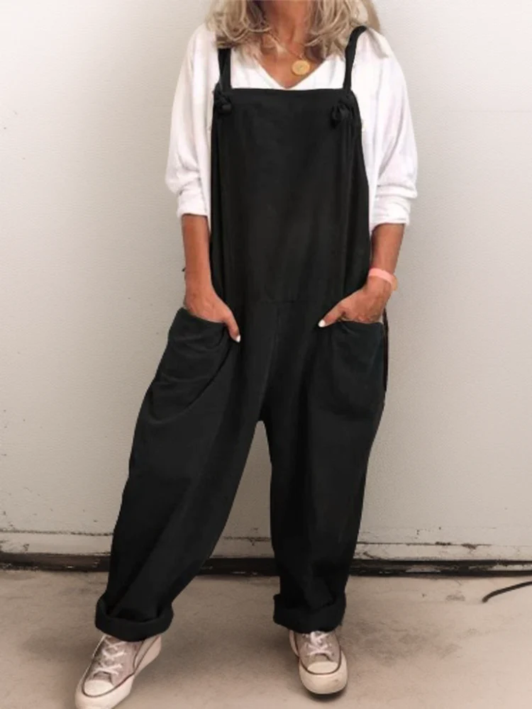 Breathable women's oversized jumpsuit – cocoon design, soft fabric, for casual outings - Image 2