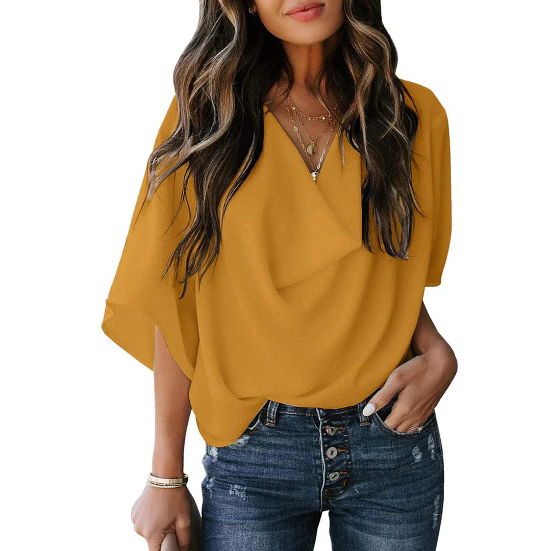 Breathable women's shirt – elegant design, soft polyester, for casual outings - Image 2