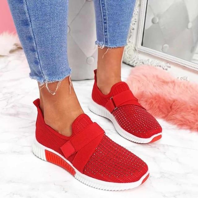 Breathable women's slip-on sneakers – adjustable strap, mesh, for casual wear - Image 11