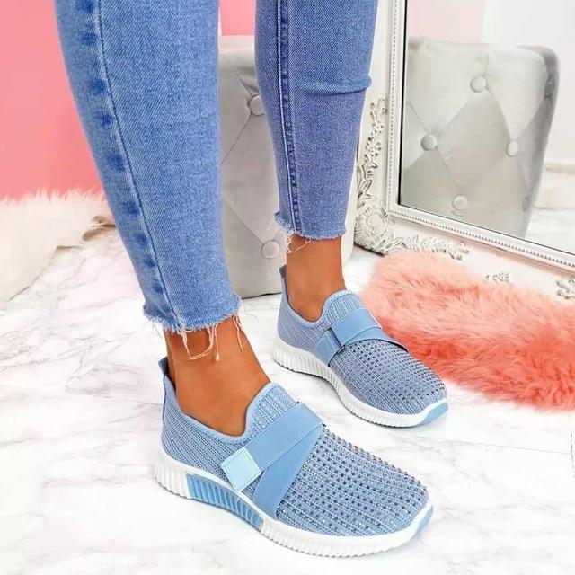 Breathable women's slip-on sneakers – adjustable strap, mesh, for casual wear - Image 6