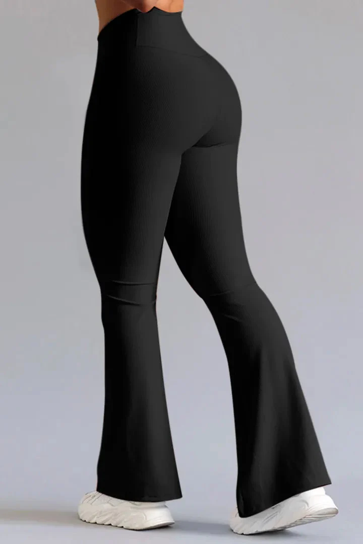 Breathable women's sport pants – asymmetrical design, cotton-polyester blend, for fitness and leisure - Image 2