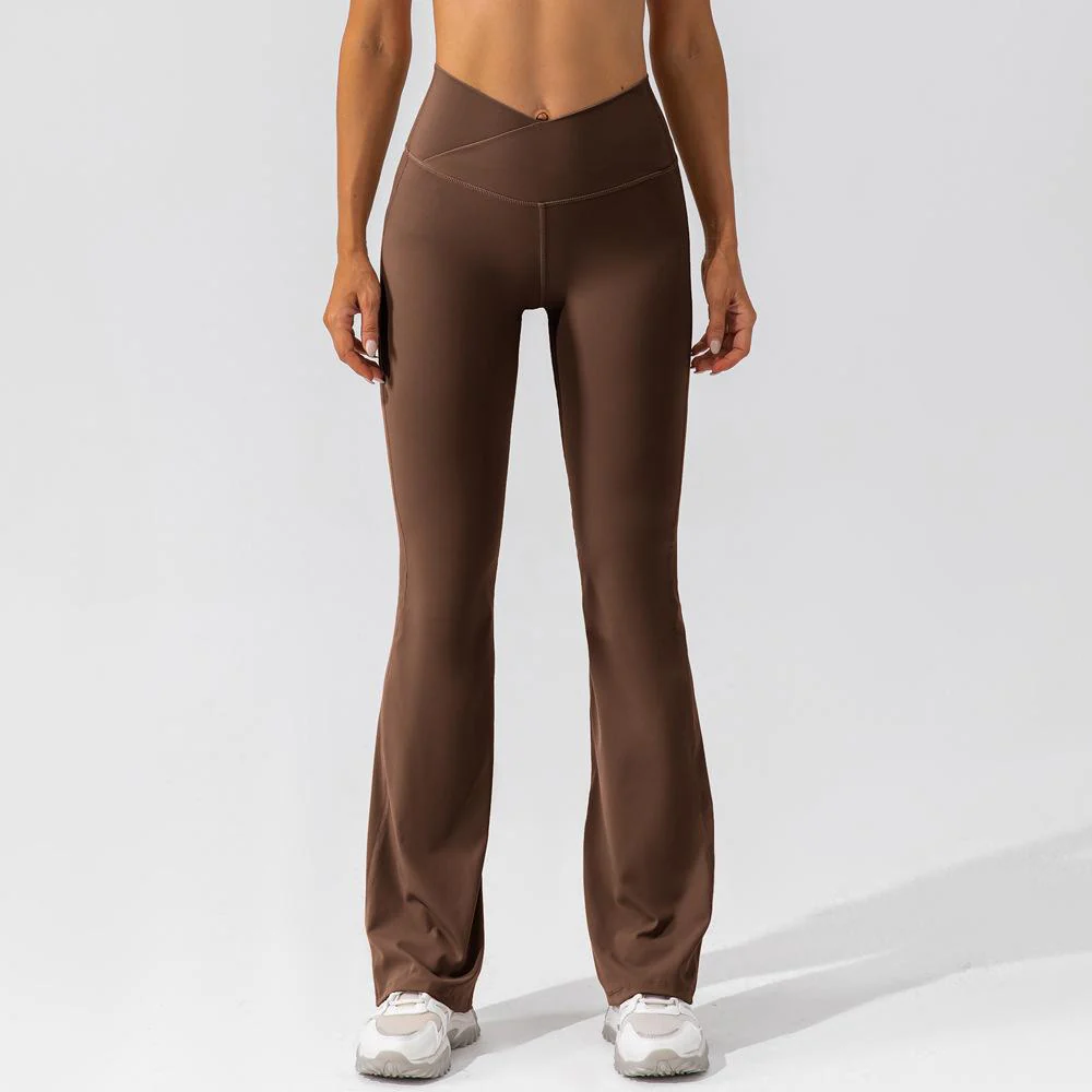 Breathable women's sport pants – asymmetrical design, cotton-polyester blend, for fitness and leisure - Image 4