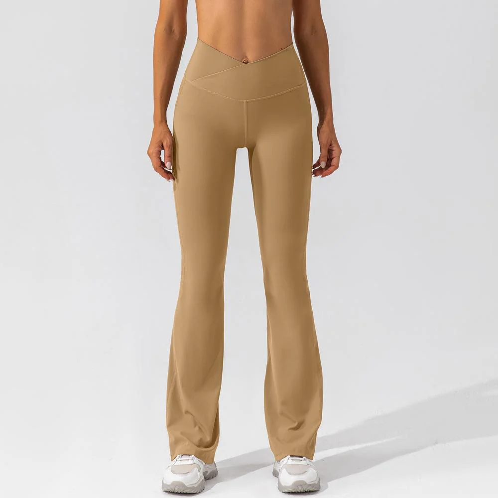 Breathable women's sport pants – asymmetrical design, cotton-polyester blend, for fitness and leisure - Image 5
