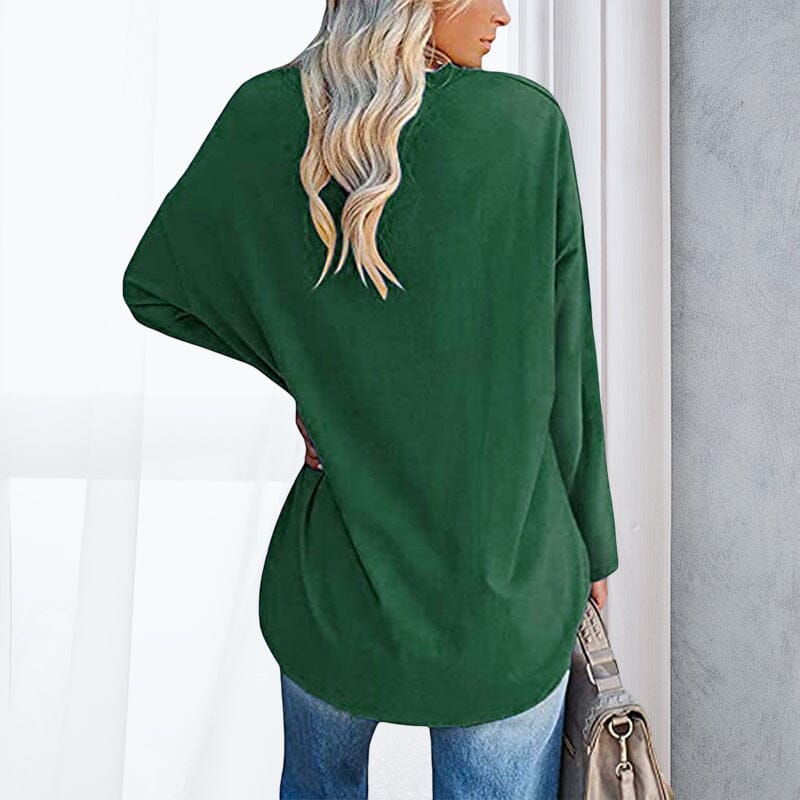 Breathable women's V-neck T-shirt – relaxed fit, cotton, for spring and summer - Image 4