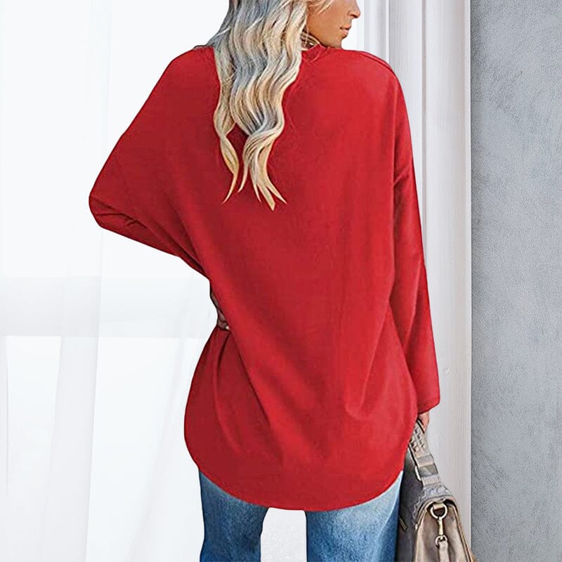 Breathable women's V-neck T-shirt – relaxed fit, cotton, for spring and summer - Image 6