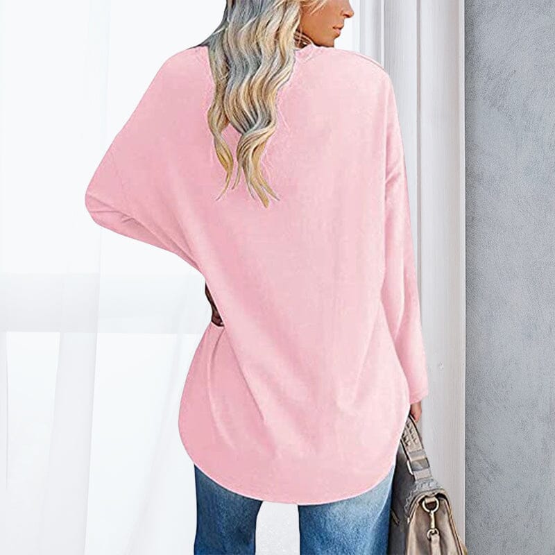 Breathable women's V-neck T-shirt – relaxed fit, cotton, for spring and summer - Image 8