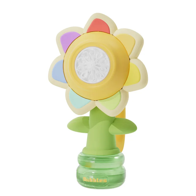 Bubble Machine Sunflower Bubble Maker Toy Kids Summer 2025 One Key Automatic Light Dancing Gift - Image 6