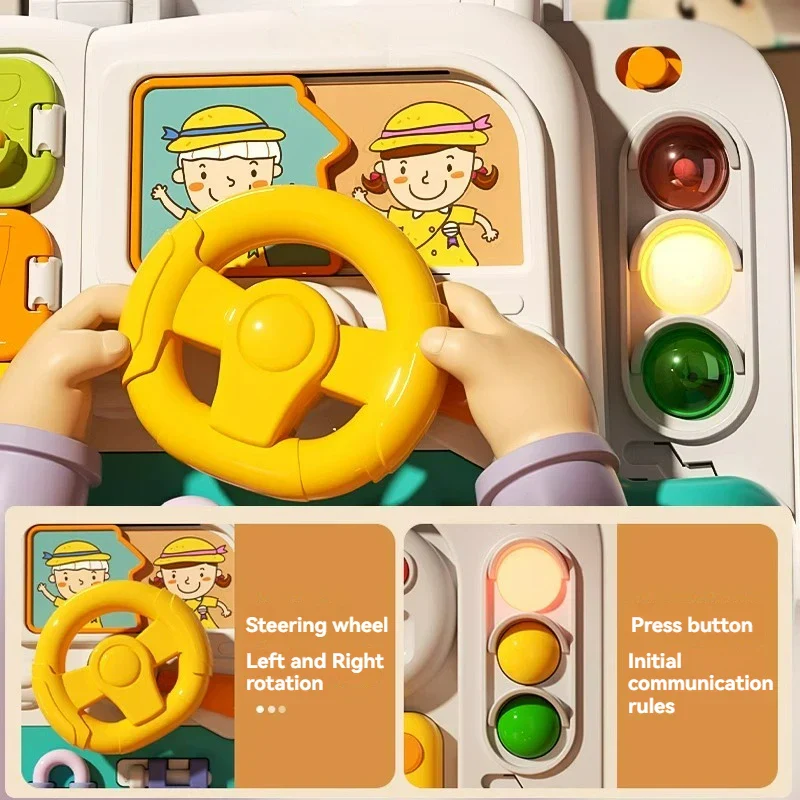 Busy Board 63 In 1 Montessori Sensory Toy Travel Friendly With Music Lights Switches Early Learning Play 2025 - Image 4