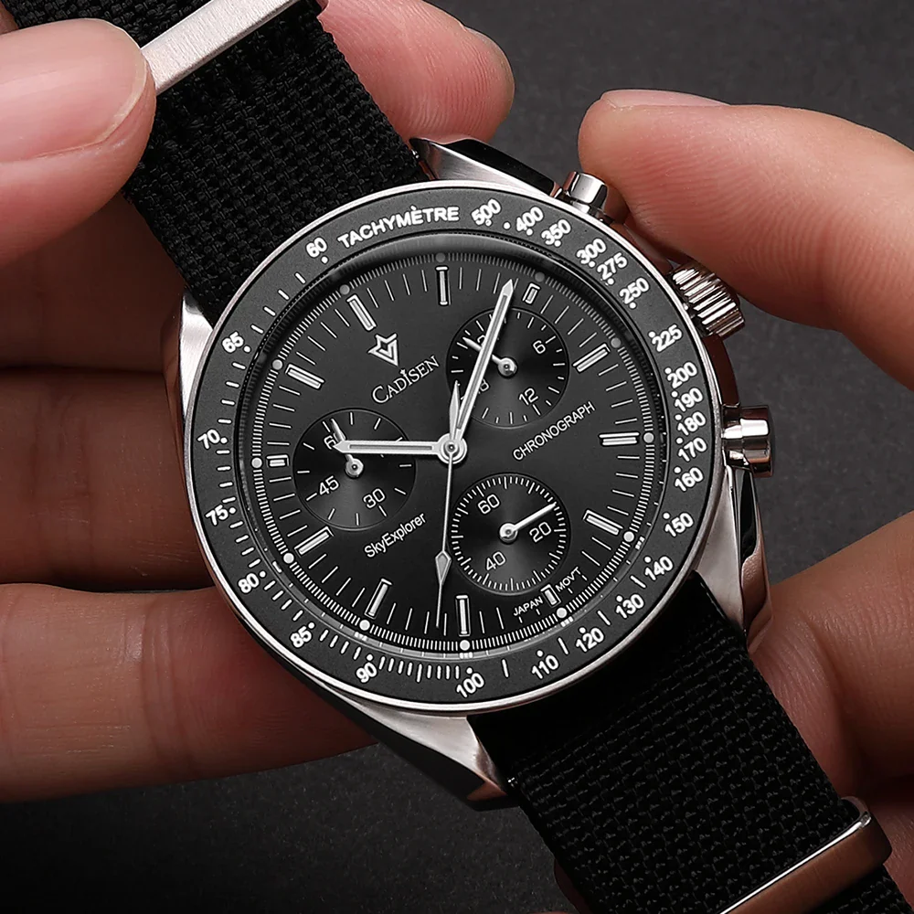 Quartz Chronograph Canvas Watch With Sapphire Crystal - Image 2