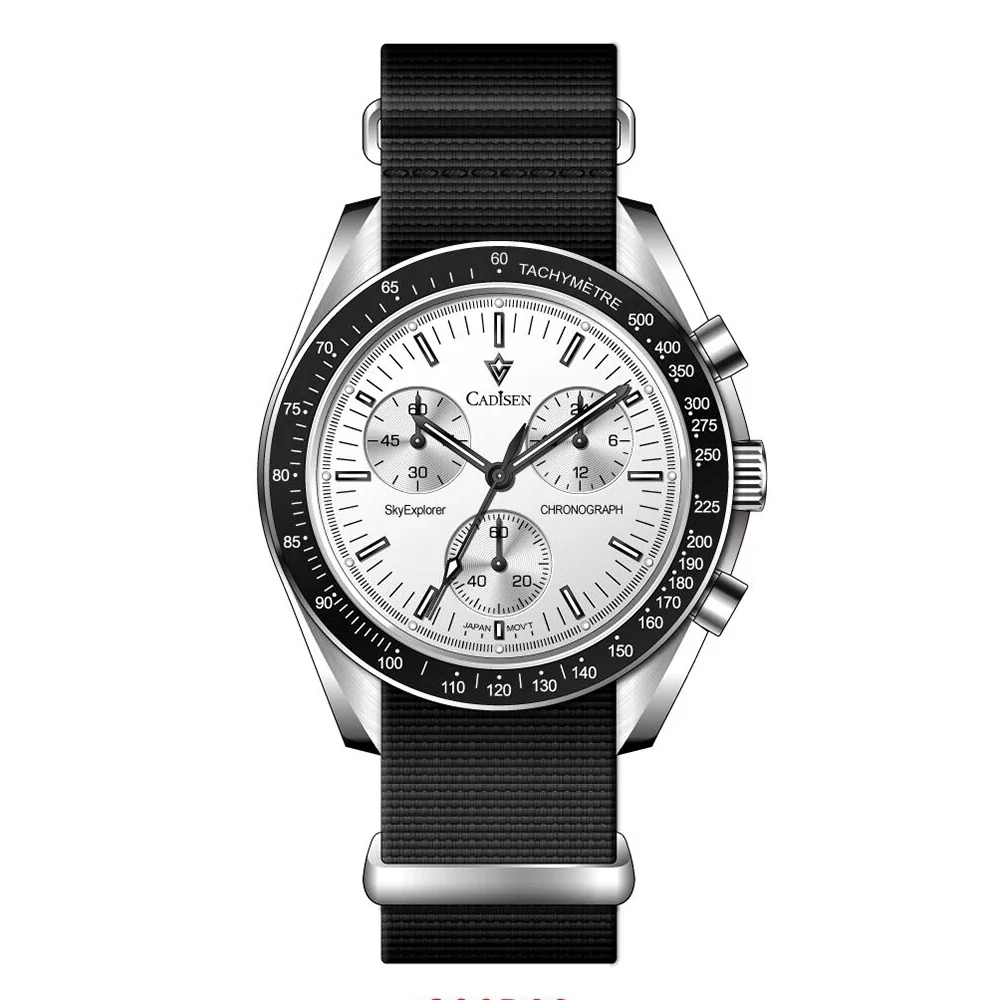 Quartz Chronograph Canvas Watch With Sapphire Crystal - Image 9