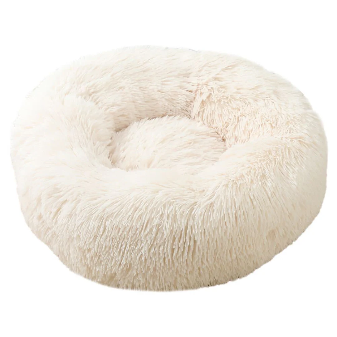 Calming Dog Bed Ultra Plush Cozy Nest With Raised Rim For Relaxing Sleep Fall 2025 Gift Idea - Image 4
