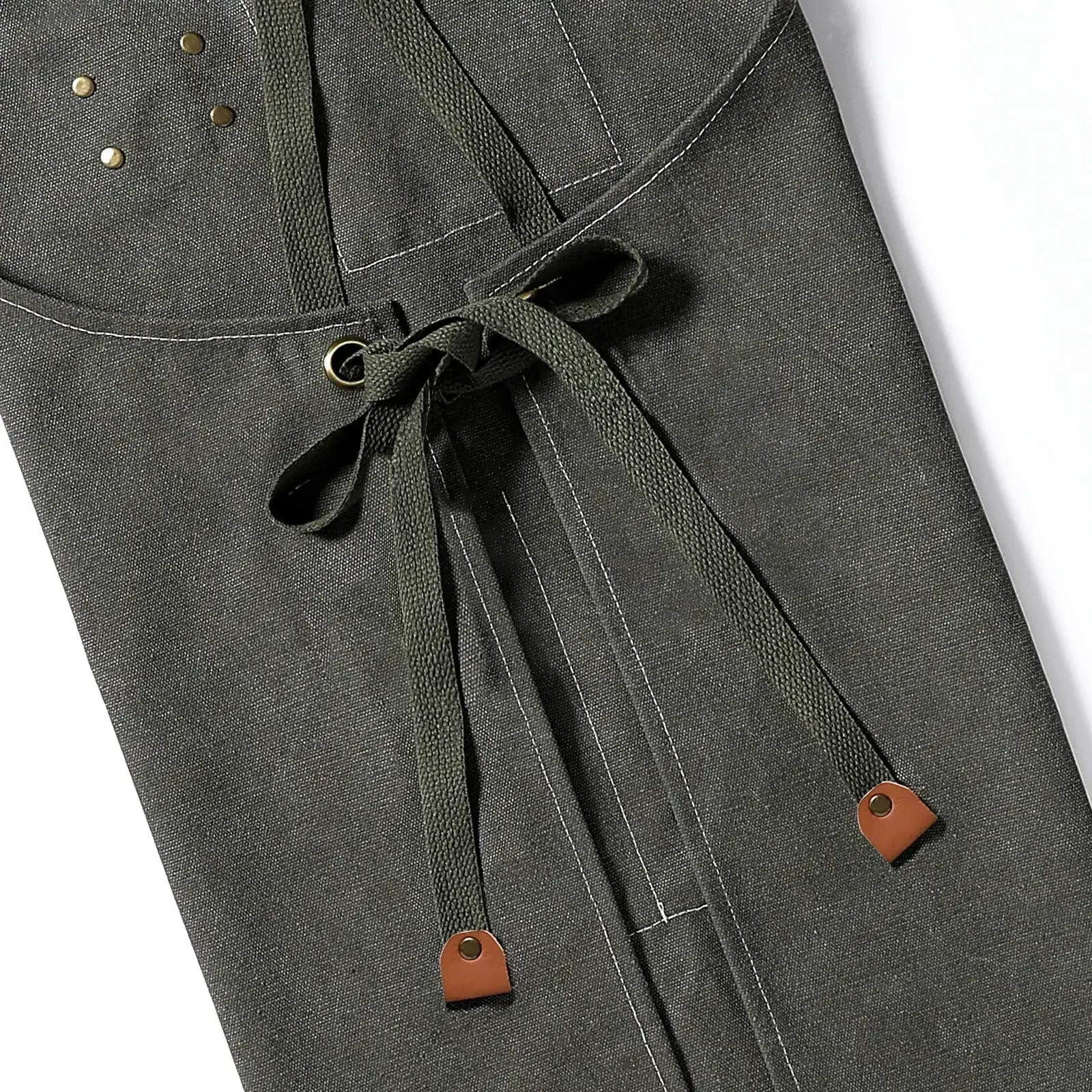 Canvas Apron Adjustable Crossback Work Apron For Kitchen Chef Restaurant Cafe Fall 2025 Durable Pockets - Image 3