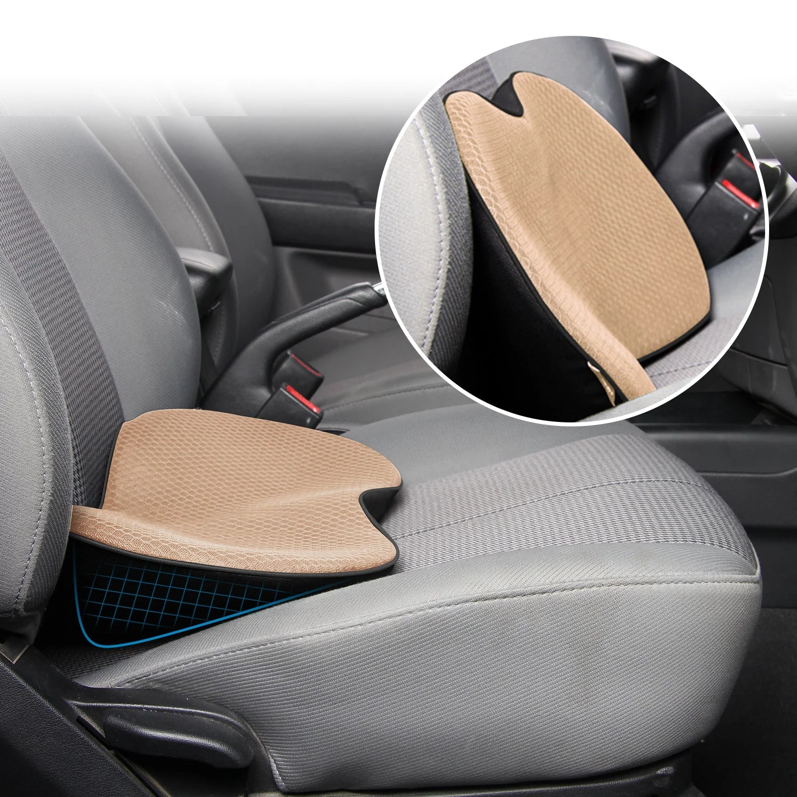 Car Booster Seat Cushion Memory Foam 3.5 Inch Posture - Image 12