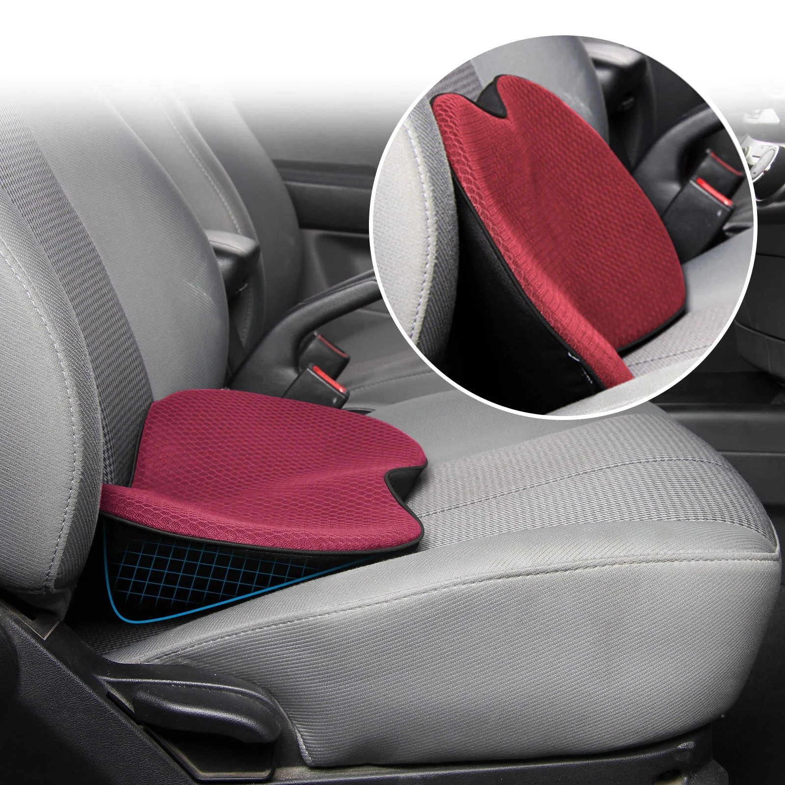 Car Booster Seat Cushion Memory Foam 3.5 Inch Posture - Image 14