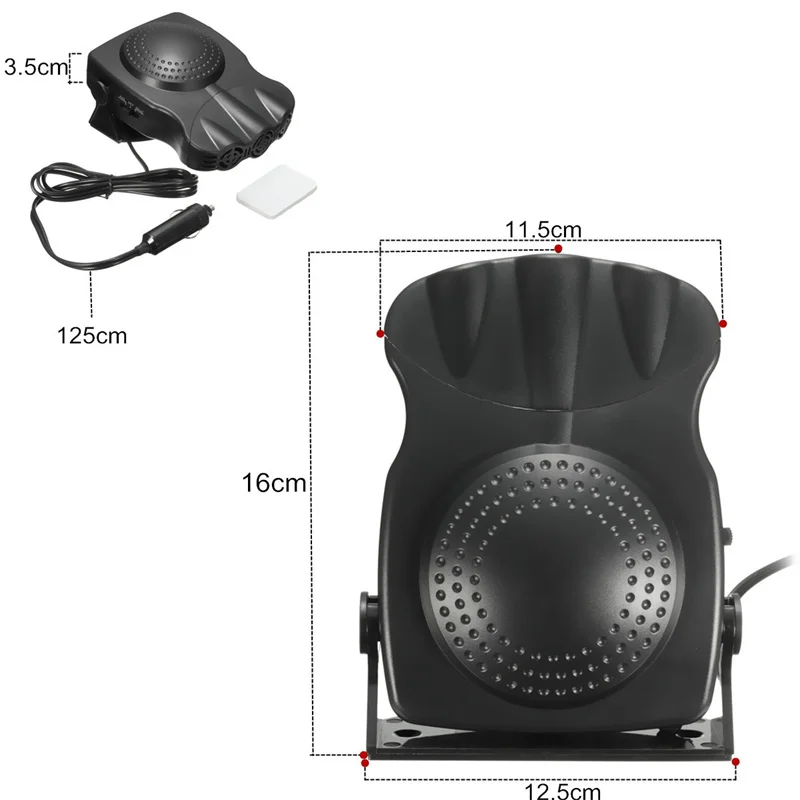 Car Heater 2 In 1 12V Portable Defroster Demister With Cigarette Lighter Winter 2025 Windshield Defog - Image 4