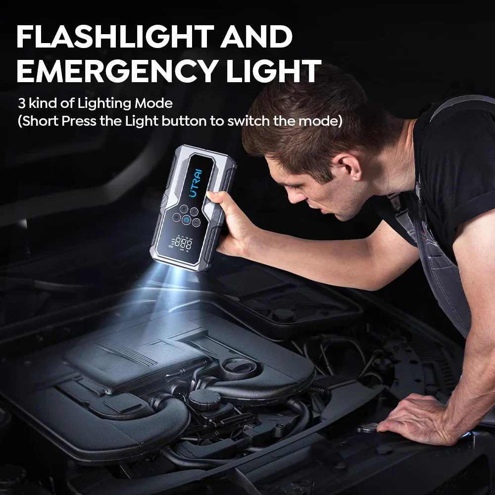 Car Jump Starter 1500A 12V With Air Compressor And Inflator Pump Fall 2025 Emergency Booster - Image 5