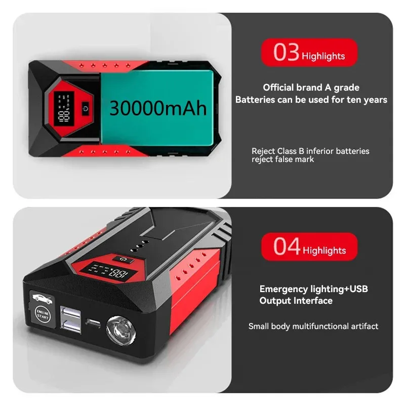 Car Jump Starter Power Bank 18000mAh 1200A Peak Emergency Booster for 12V Vehicles Fall 2025 Road Trip Safety - Image 5