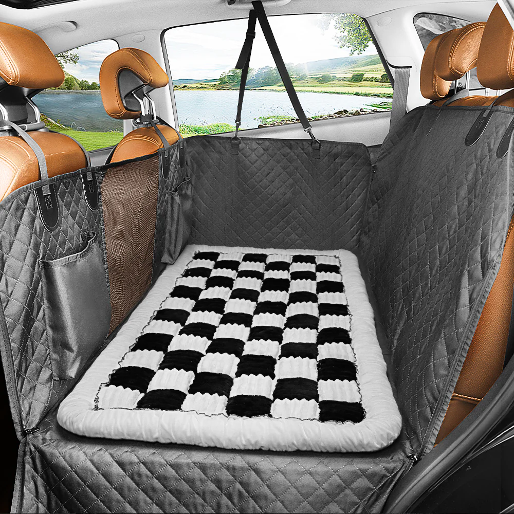 Car Seat Cover Hammock Waterproof Protector With Storage Pockets And Mesh Window For Cars And Trucks Fall 2025 Gift - Image 37