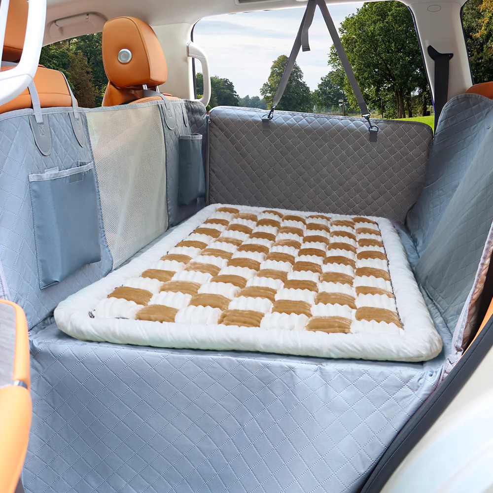 Car Seat Cover Hammock Waterproof Protector With Storage Pockets And Mesh Window For Cars And Trucks Fall 2025 Gift - Image 40