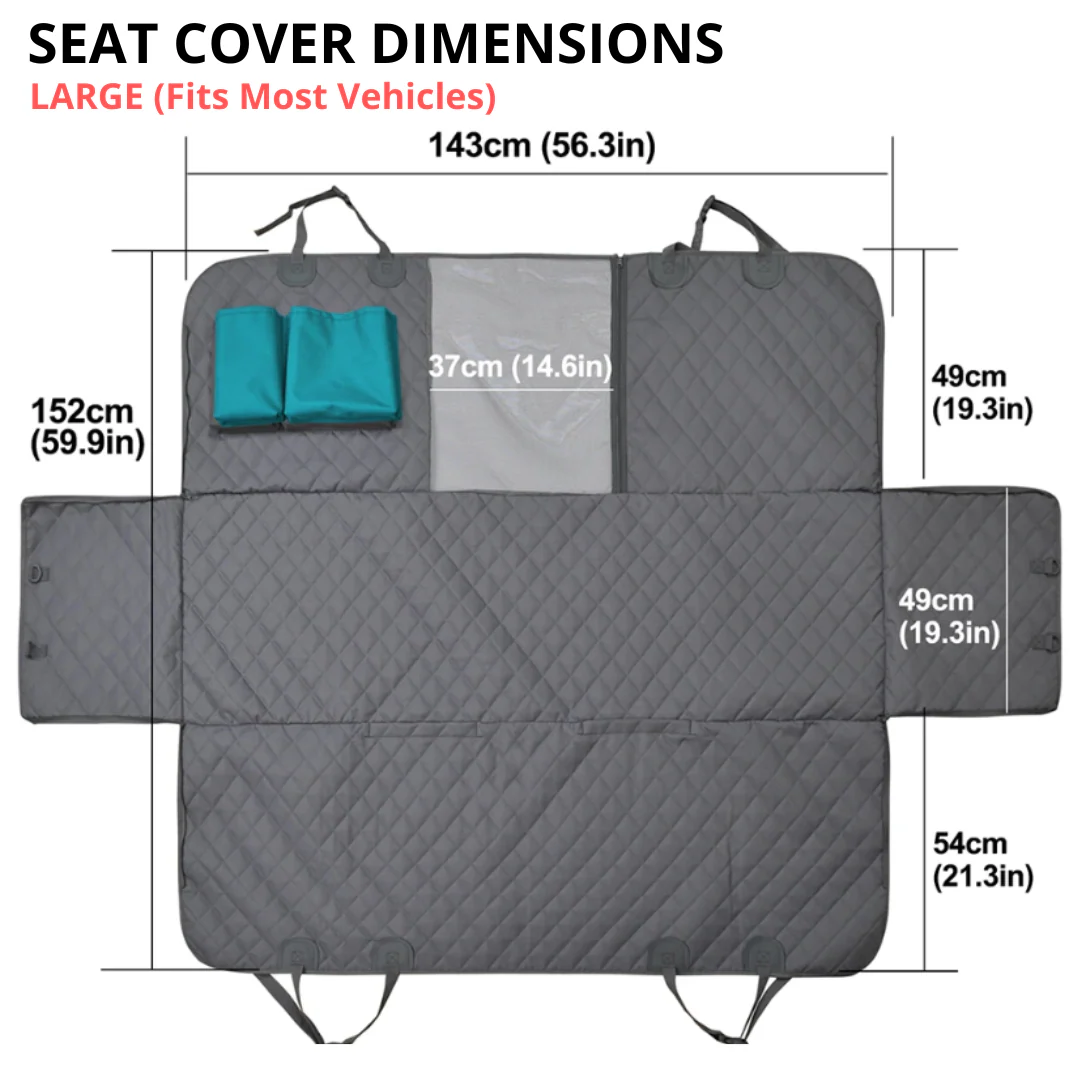 Car Seat Hammock Cover, Waterproof Non Slip Backseat Protector With Pockets, Free Safety Belt, Fall 2025 Travel - Image 15