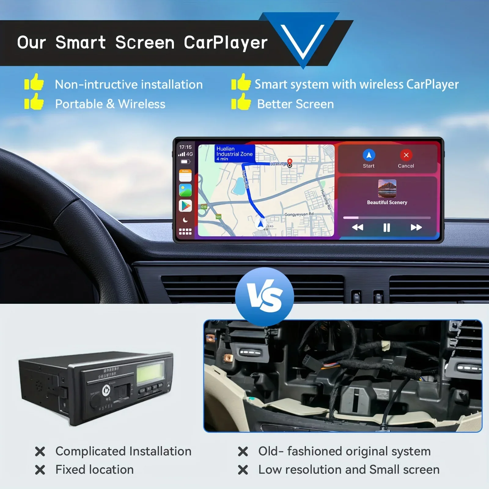 Car Stereo 10.26-Inch Universal Wireless CarPlay Android Auto Multimedia Player Fall 2025 Gift - Image 5