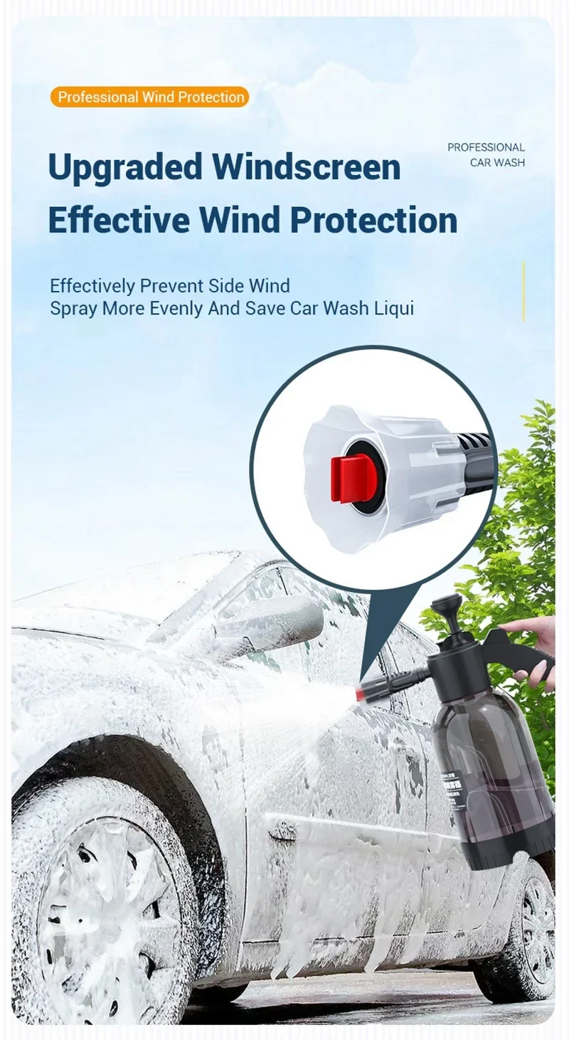 Car Wash Foam Sprayer Bottle Manual Air Pressure Gun - Image 18