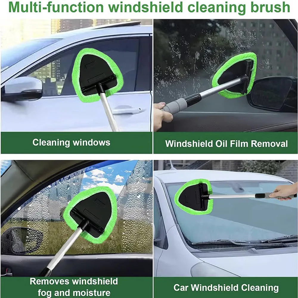 Car Window Cleaner Kit Glass Cleaning Tool Microfiber Telescopic Handle Spring 2026 Streak Free Glass - Image 5