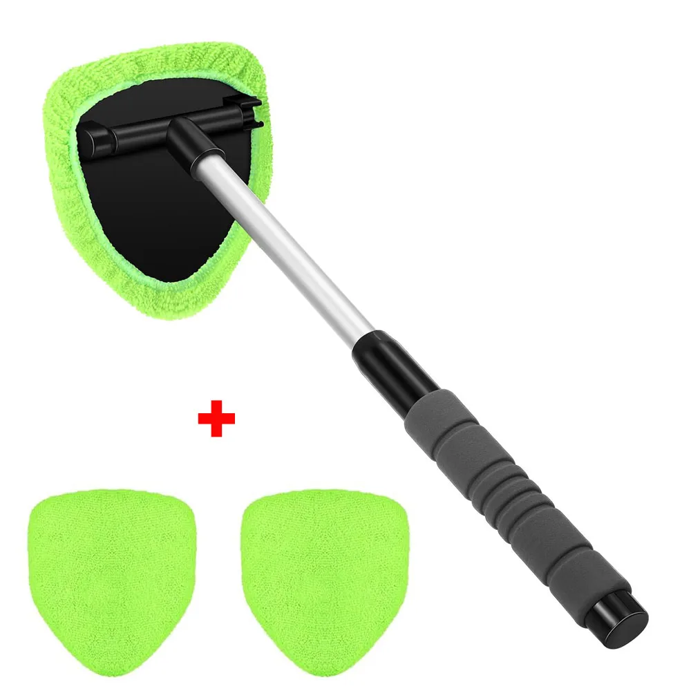 Car Window Cleaner Kit Glass Cleaning Tool Microfiber Telescopic Handle Spring 2026 Streak Free Glass - Image 9