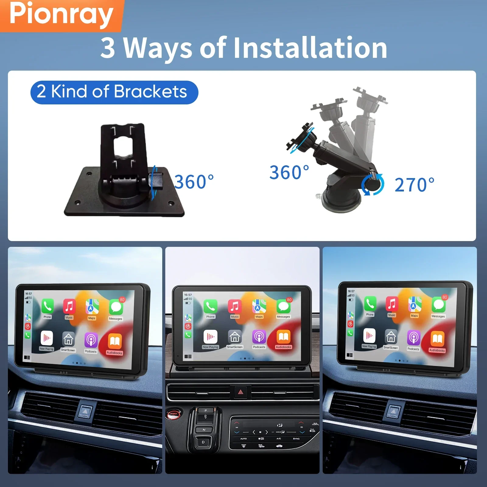 CarPlay Screen Universal Wireless CarPlay And Android Auto Car Stereo Head Unit With Mirror Cast WiFi Fall 2025 - Image 4