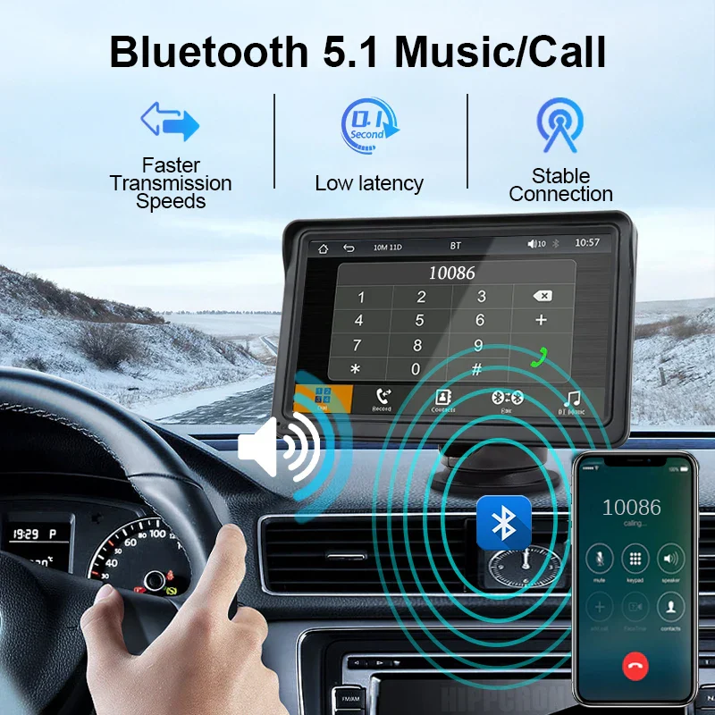 CarPlay Wireless Head Unit 7 Inch In Dash Car Stereo Universal Touch Screen Wireless Android Auto Fall 2025 - Image 4