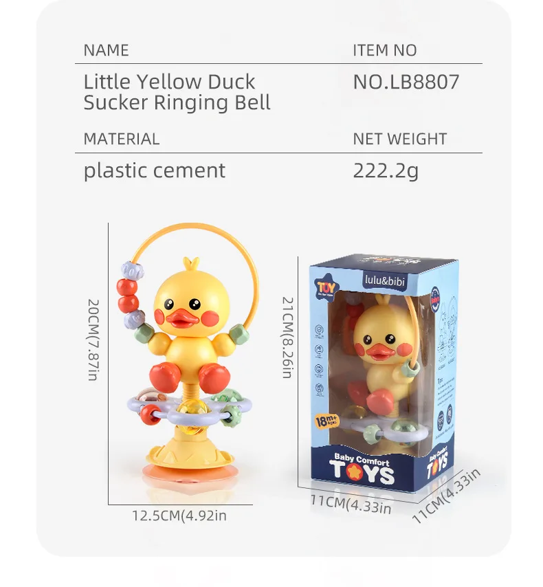 Baby Soothing Rattle Suction Cup Newborn Sensory Toys - Image 10