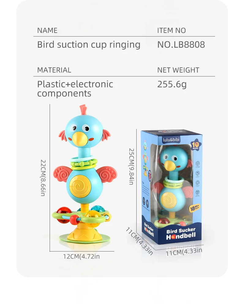 Baby Soothing Rattle Suction Cup Newborn Sensory Toys - Image 11