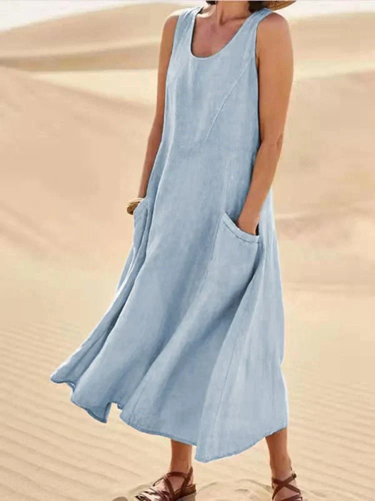Casual Maxi Dress for Women with Pockets, Comfortable Long Dress for Any Occasion - Image 5