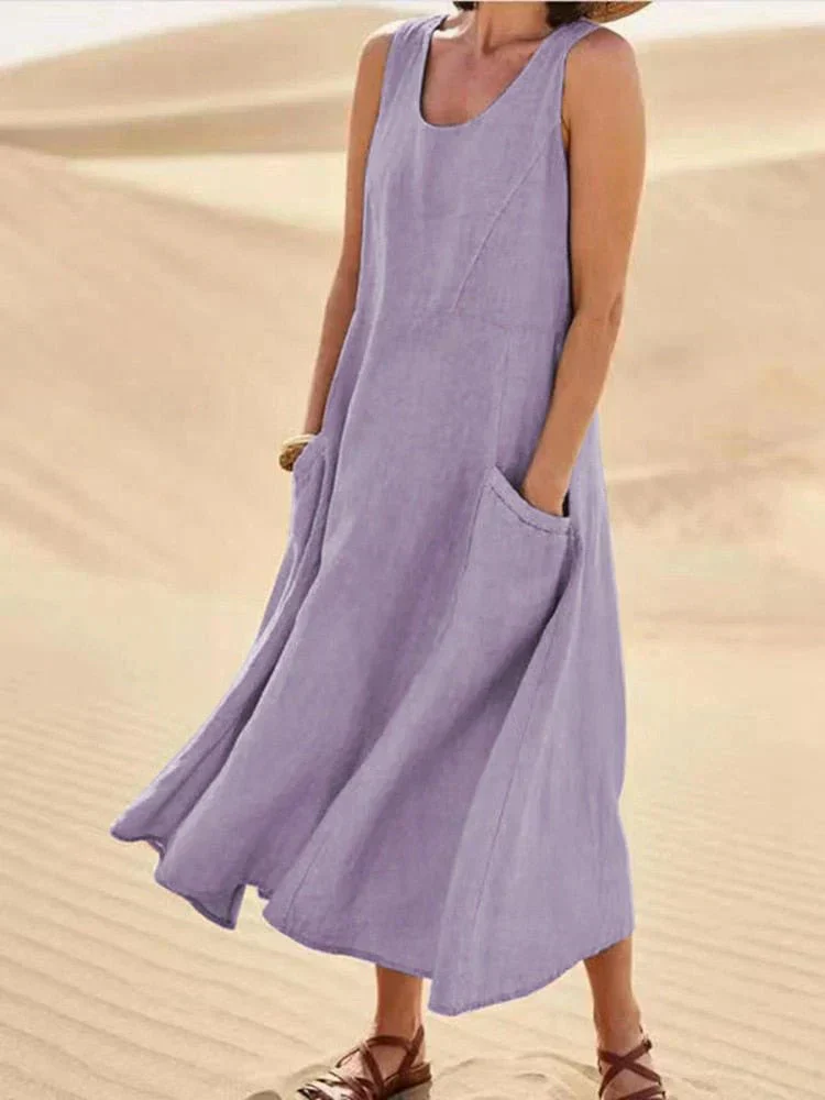 Casual Maxi Dress for Women with Pockets, Comfortable Long Dress for Any Occasion - Image 6