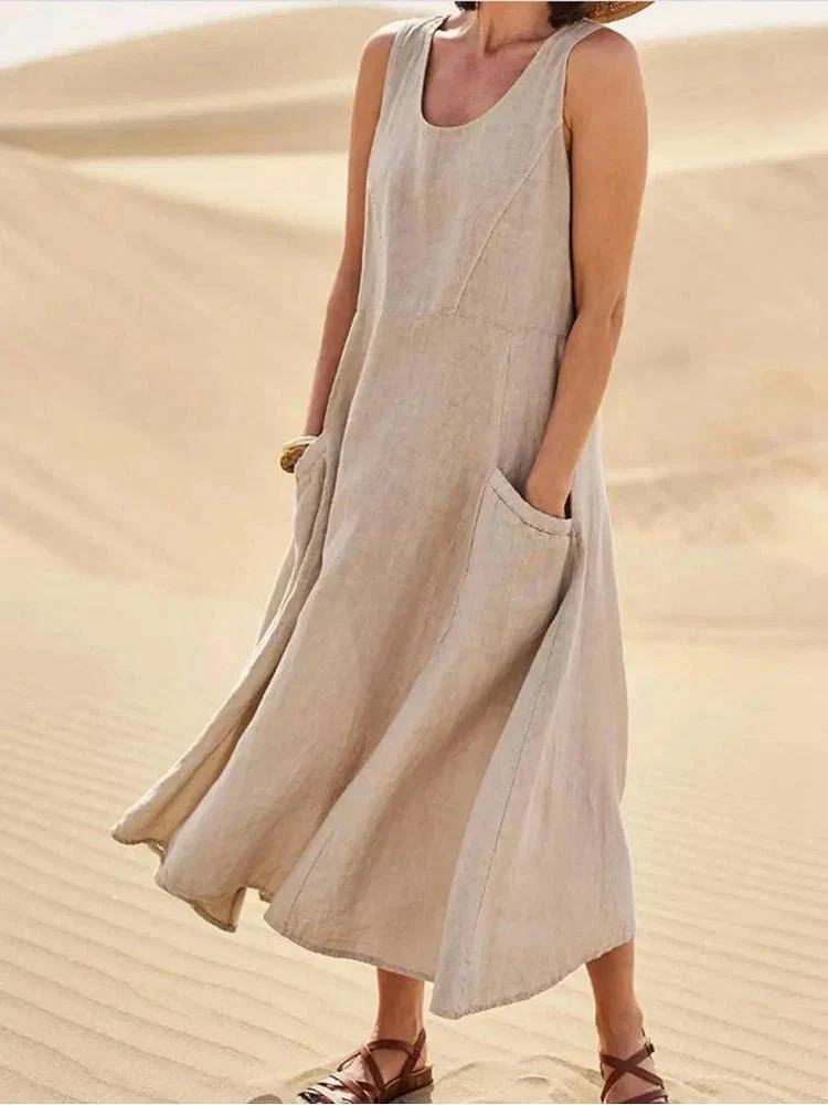 Casual Maxi Dress for Women with Pockets, Comfortable Long Dress for Any Occasion - Image 7