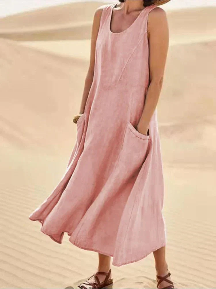 Casual Maxi Dress for Women with Pockets, Comfortable Long Dress for Any Occasion - Image 9