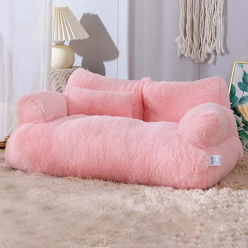 Cat Bed Sofa Style Plush Pet Nest Winter 2025 Cozy Warm Lounger, Safe Snuggle Spot For Small Pets - Image 3