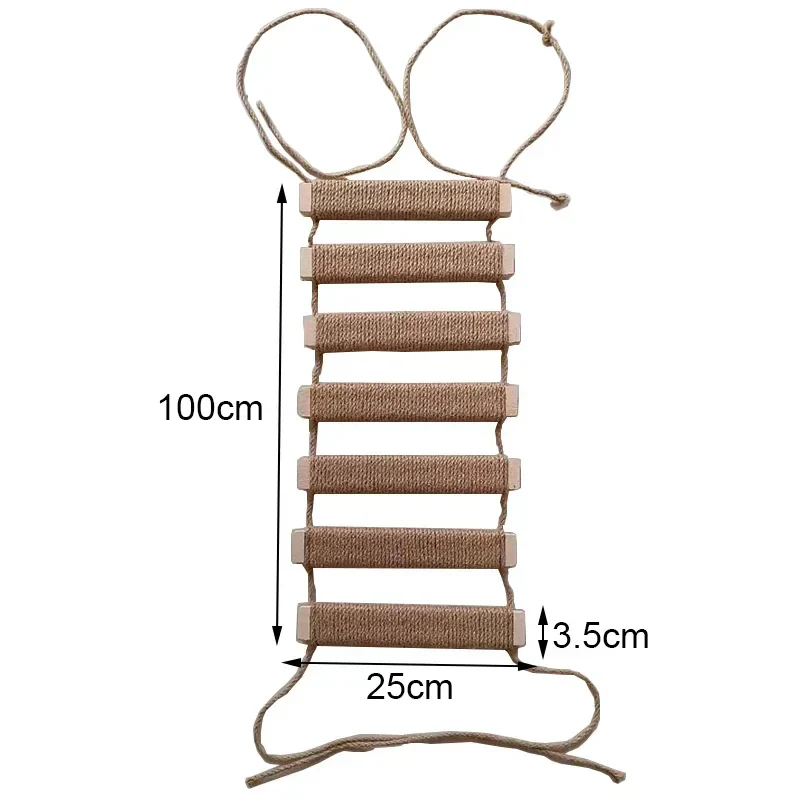 Cat Bridge Sisal Rope Ladder Pet Furniture Fall 2025 Indoor Climbing Scratcher Walkway For Exercise - Image 7
