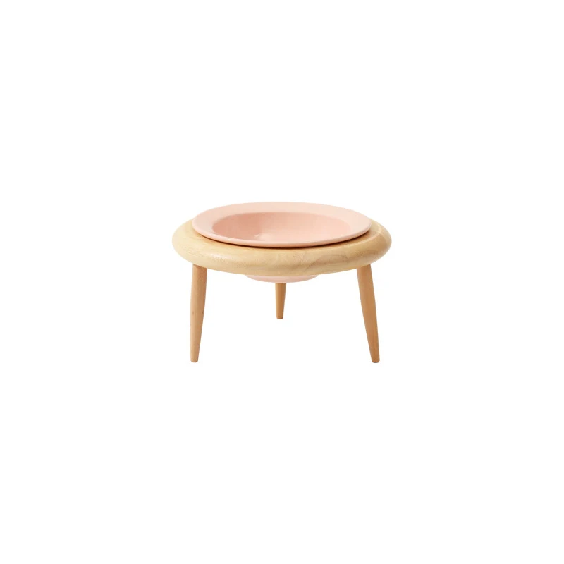 Cat Ceramic Bowl Set Height Adjustable Elevated Wooden Stand Double Food Water Bowls Fall 2025 Mess Free Feeding - Image 18