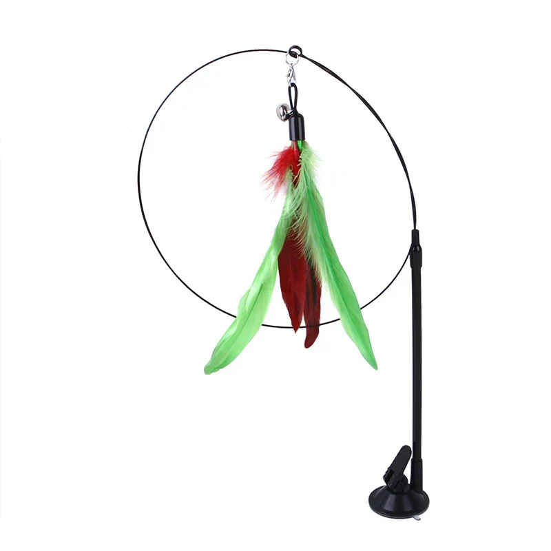 Cat Toys Simulation Bird Interactive Feather Stick for Kittens, Teaser Wand with Bell, Fun Cat Supplies - Image 2