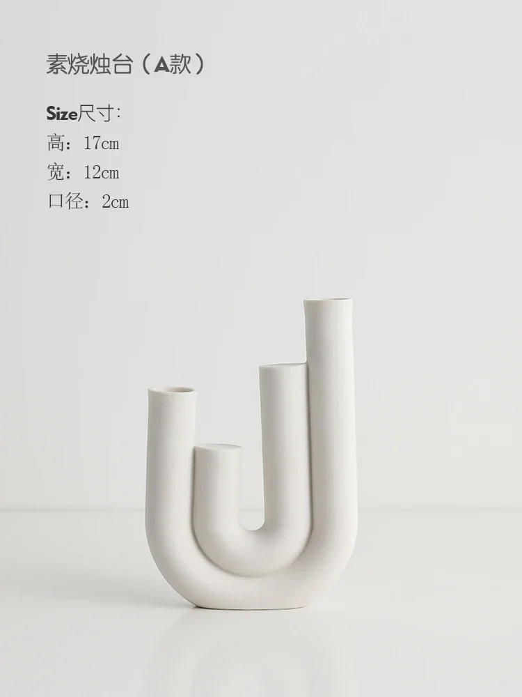 Ceramic Candle Holders Set Of 3 White Nordic Minimalist Candle Stands Fall 2025 Modern Centerpiece Gift - Image 10