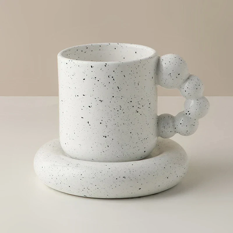 Ceramic Coffee Mug Lavender Porcelain Cup With Tray Nordic Handmade Home Decor Fall 2025 Gift - Image 10