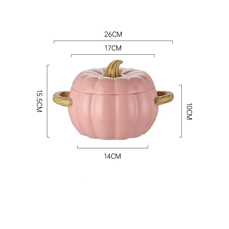 Pumpkin Soup Pot 1.4L Ceramic Bowl With Lid Halloween - Image 22