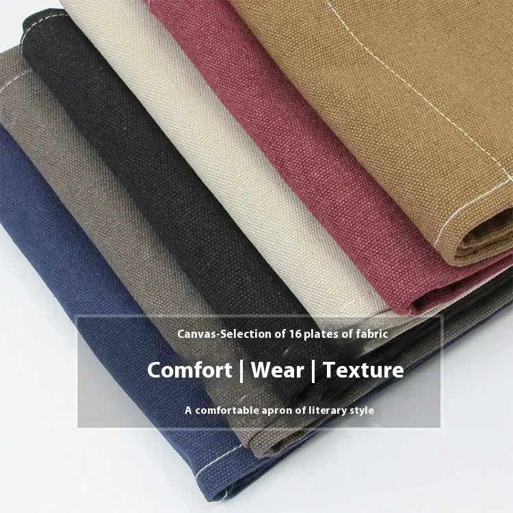 Chef Apron Canvas Crossback Utility Apron With Leather Trim And Pockets Fall 2025 Durable BBQ Workshop - Image 6