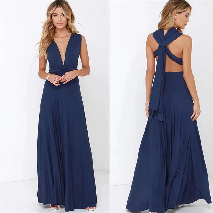 Chic Women's Wrap Dress with Elastic Waist, Soft Breathable Fabric, Versatile Summer and Formal Style - Image 11